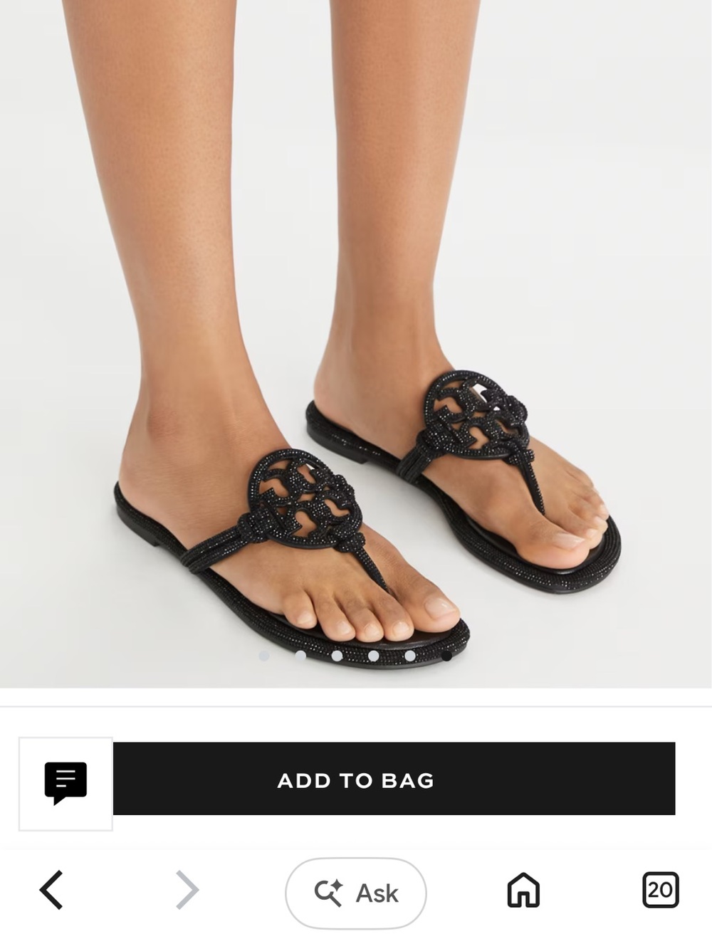 Tory Burch Miller Pave Black Crystal
